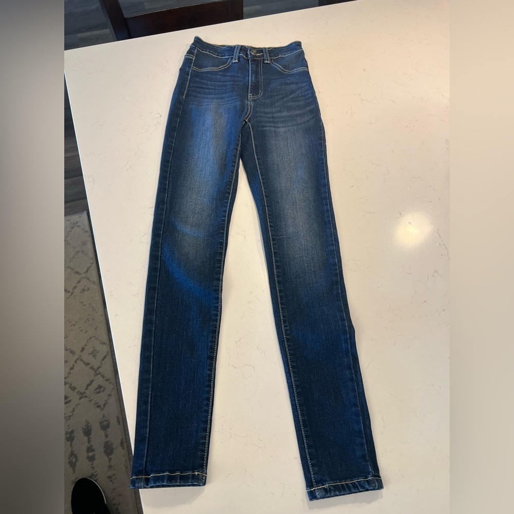 Kancan High Rise Skinny Blue Denim Jeans size 24